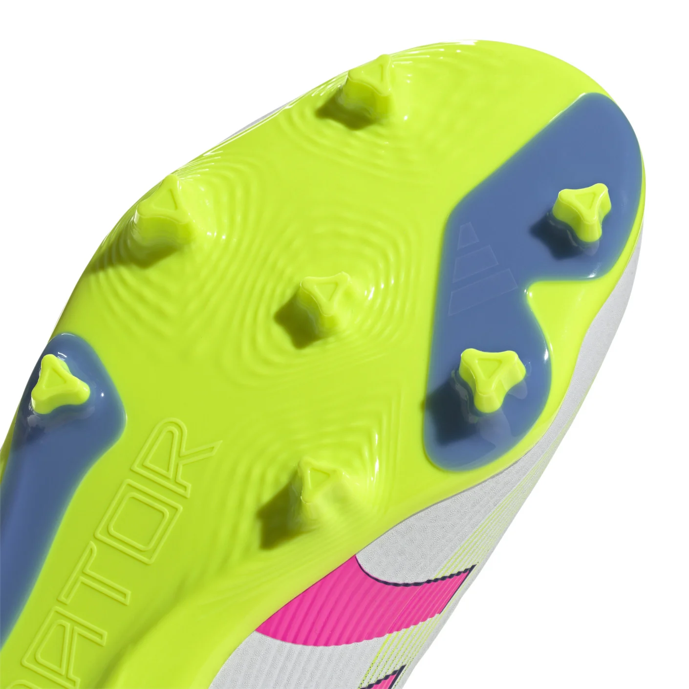 Adidas Predator League Veterloze Gras / Kunstgras Voetbalschoenen (MG) Kids Wit Roze Neongeel