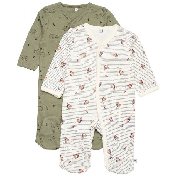 Pippi Buttons 2 Pack Pyjama Colorido 1 Meses