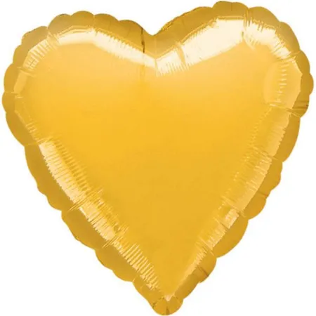 amscan Folienballon Herz Goldene Hochzeit Metallic