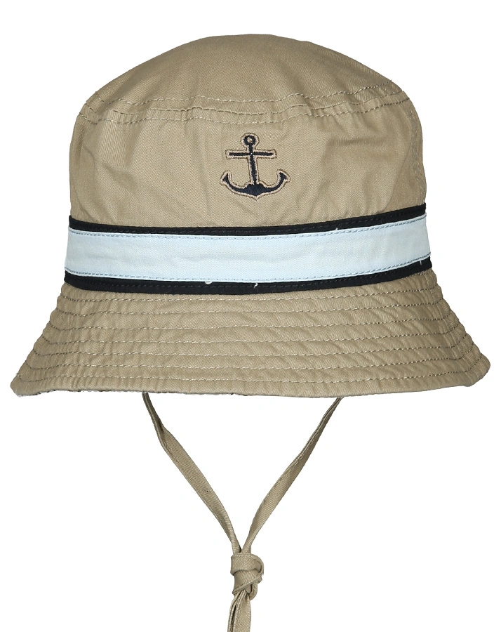 Sommerhut ANKids zum Binden in beige/hellblau
