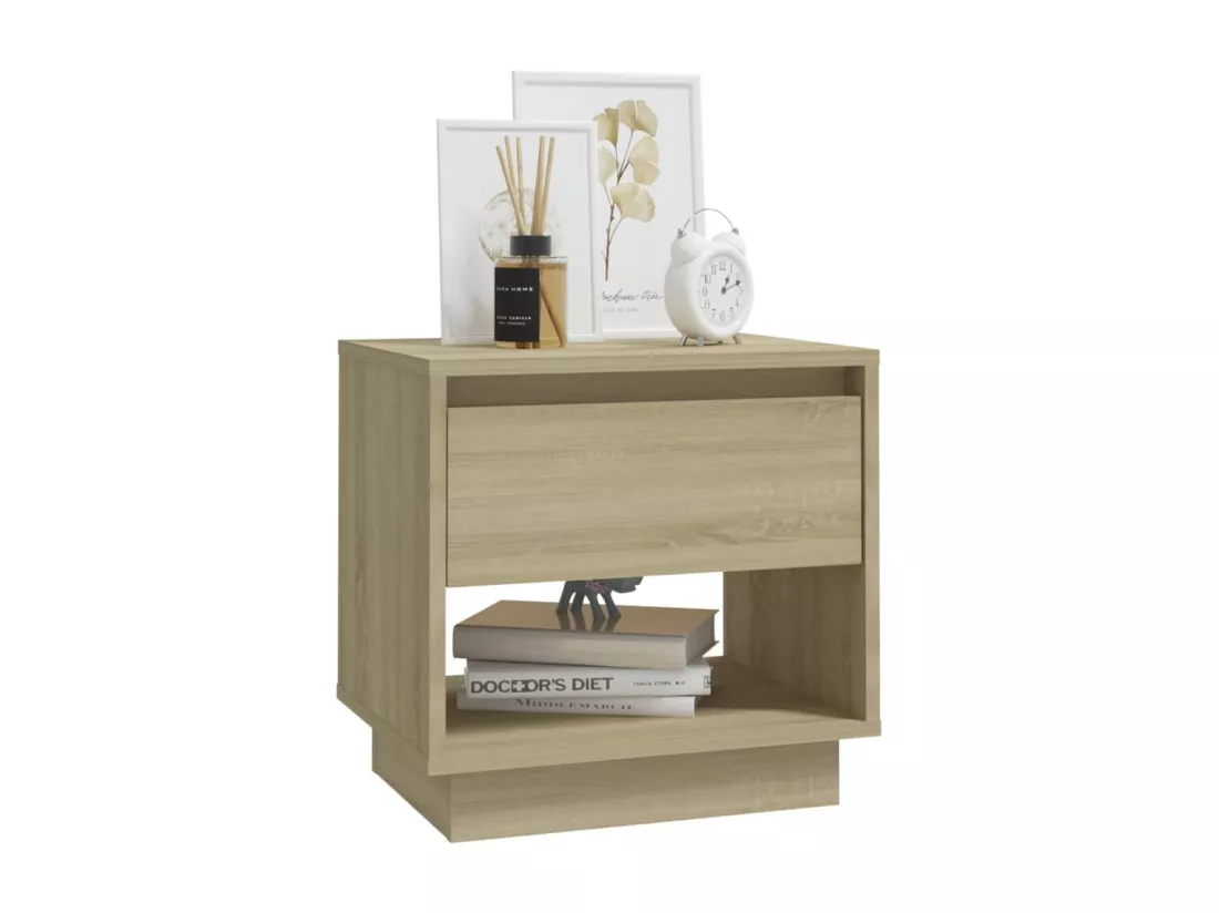 Table de chevet Chêne sonoma 45x34x44 cm Aggloméré