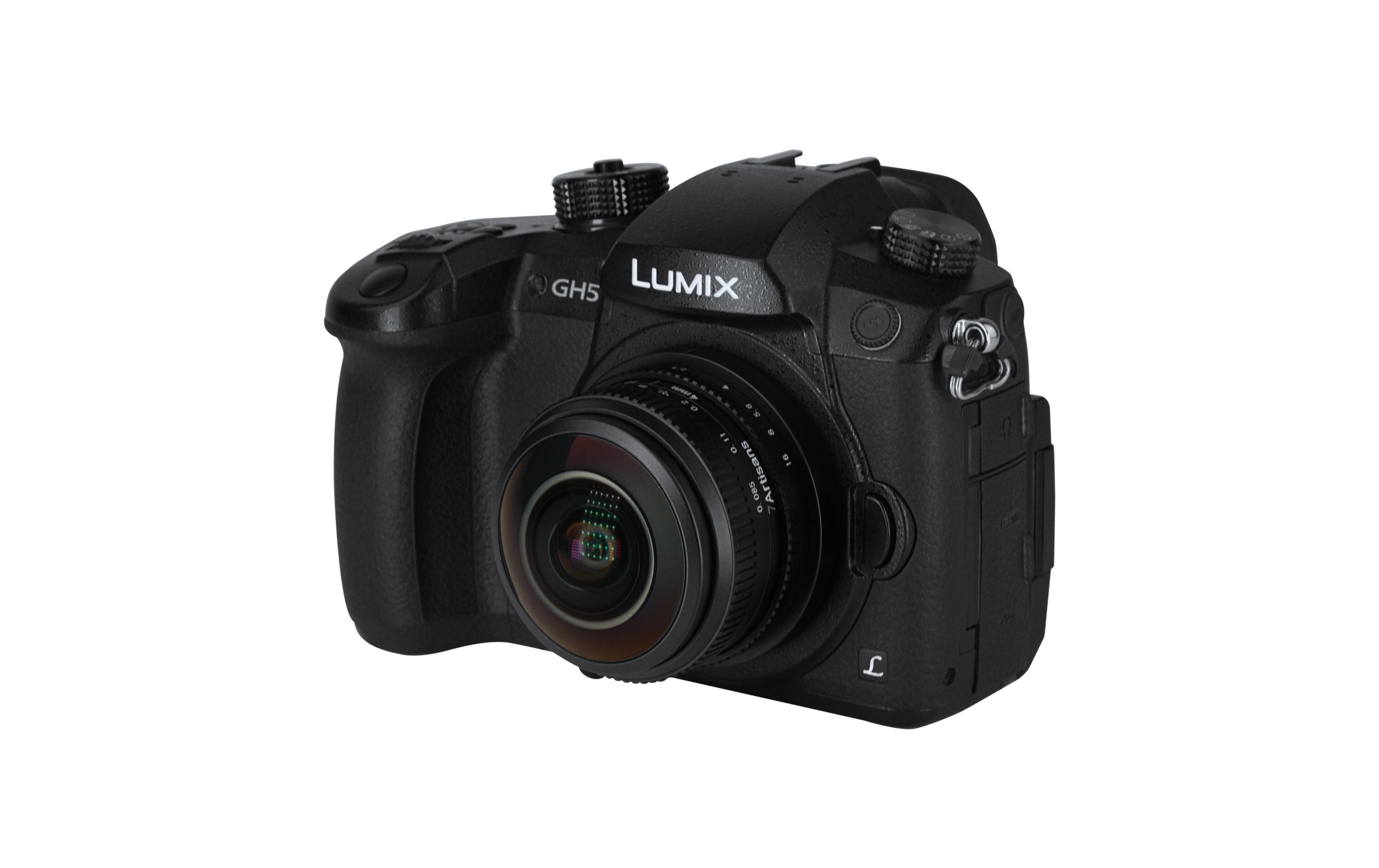 Festbrennweite 4mm F/2.8 Fisheye – MFT<br>Zirkulares Fisheye-Objektiv mit 225° Blickwinkel