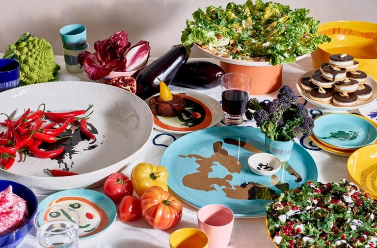 Serax Feast by Ottolenghi serveerschaal Ø44.5 white artichoke black
