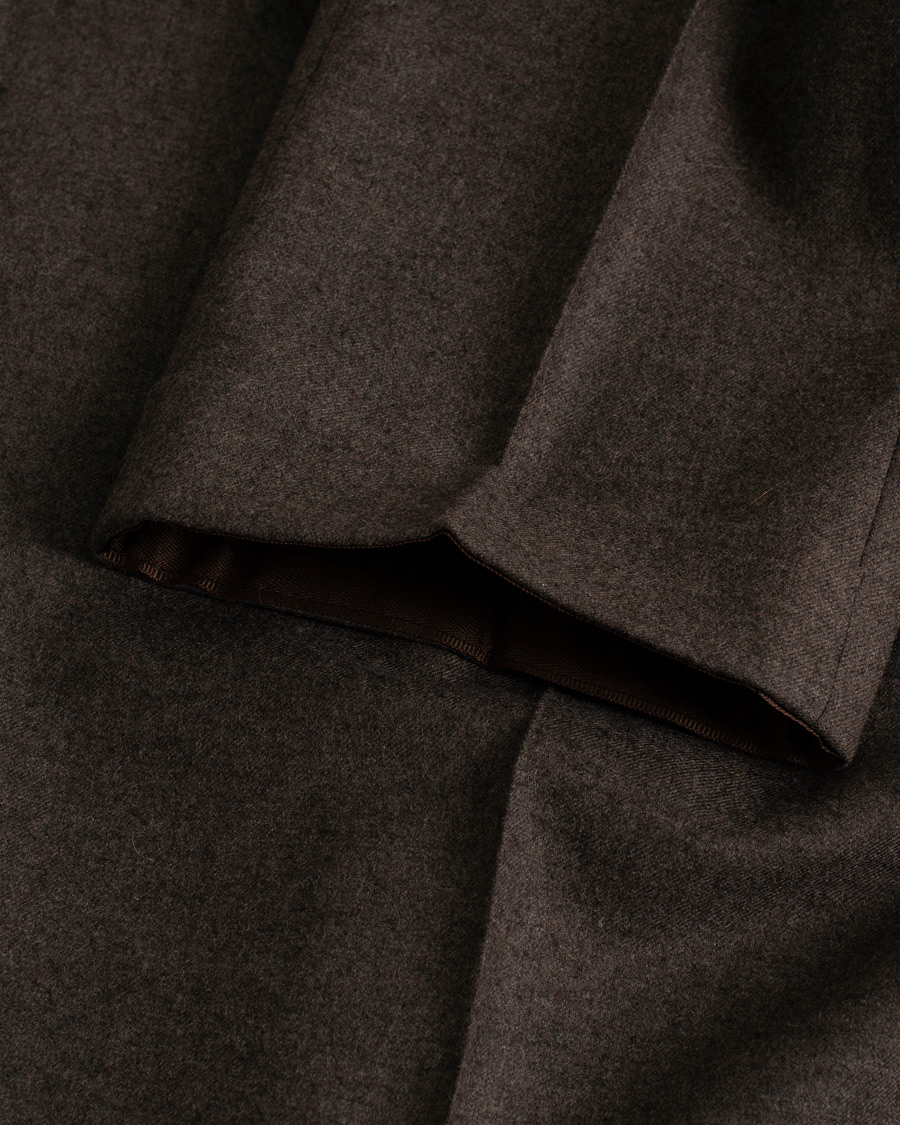 Incotex Super 100's Flannel Trousers Brown