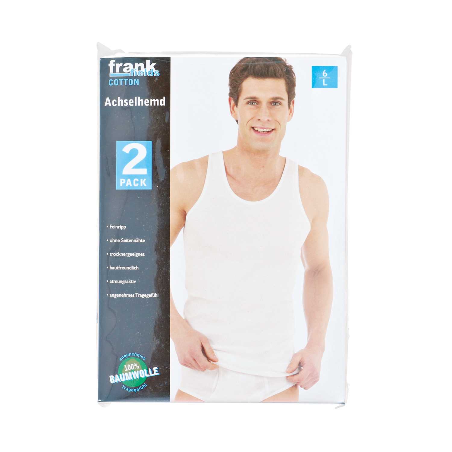 Herren Unterhemd Andy 2er weiß Gr. M-3XL