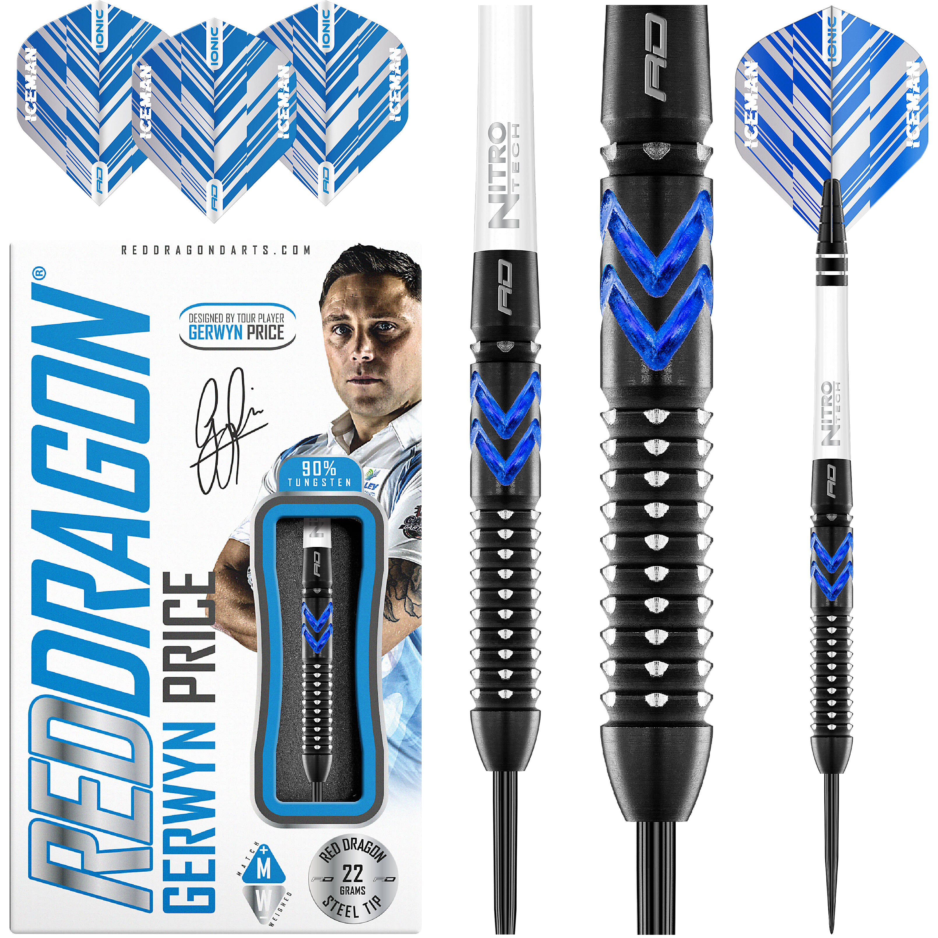 Red Dragon - Gerwyn Price Blue Ice SE - Steeldart