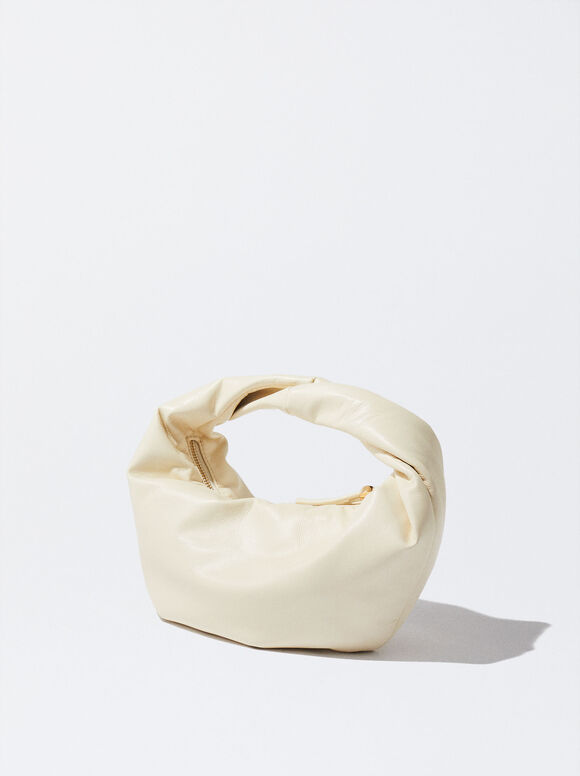Mini Bolsa Fruncidos - Crudo