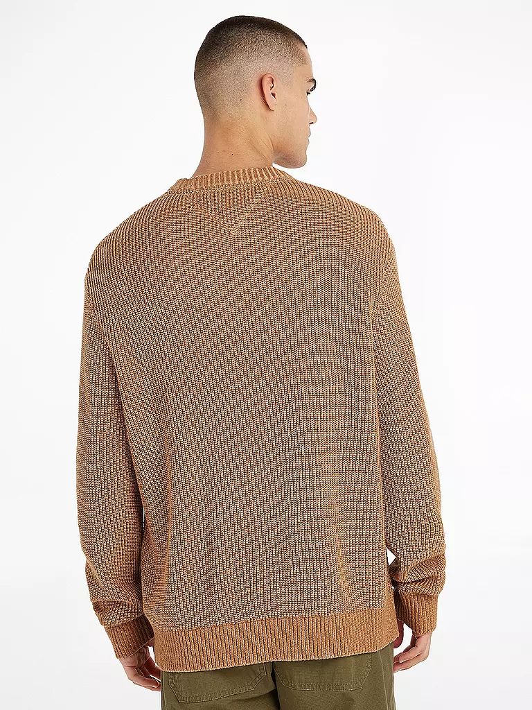 TOMMY JEANS Pullover hellbraun