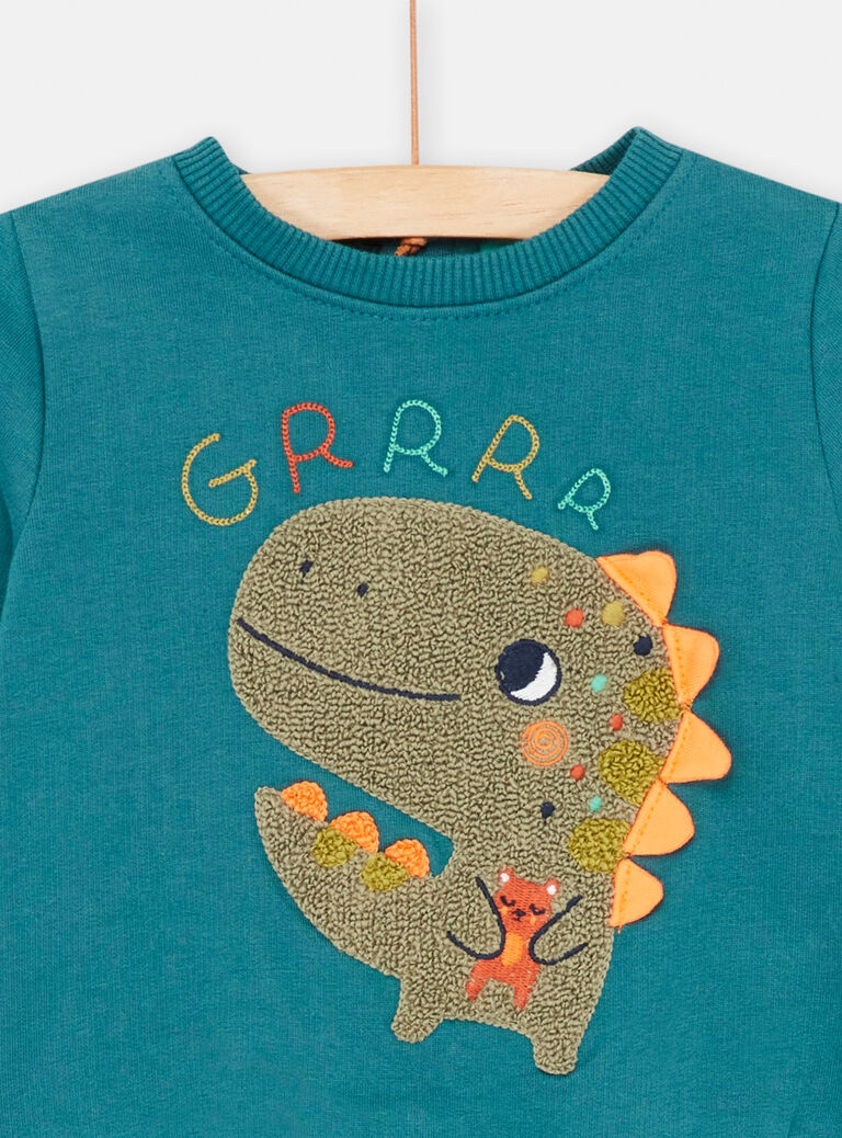 Sweat-shirt vert bouteille bébé garçon