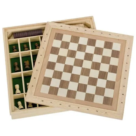 goki Spieleset Schach, Dame und Mühle