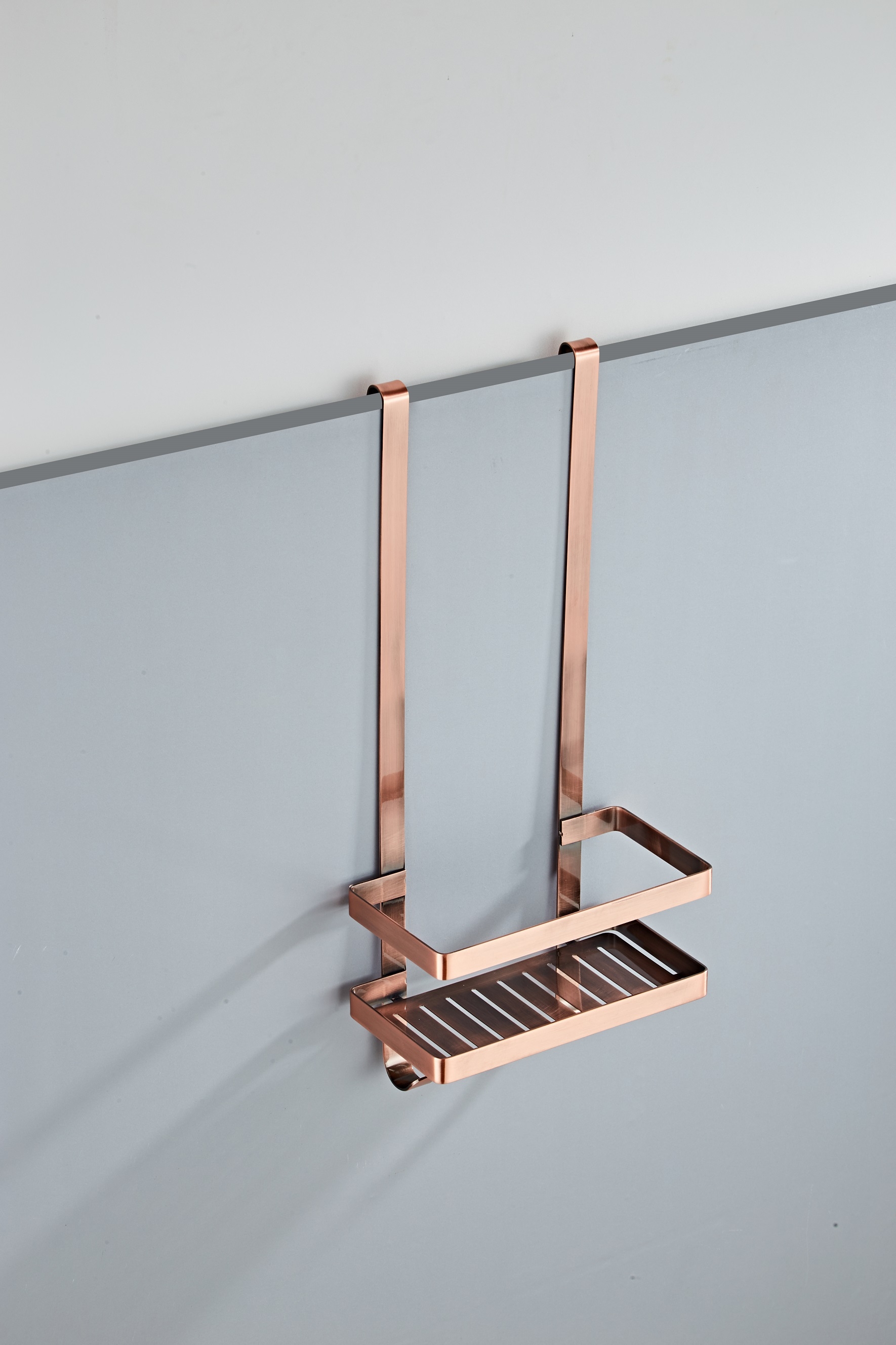 Saniclear Copper doucherek / shampoohouder 52cm geborsteld koper
