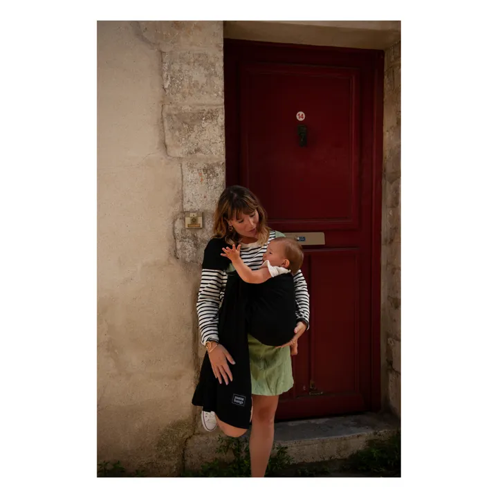 Mama Hangs Sling en coton bio | Noir