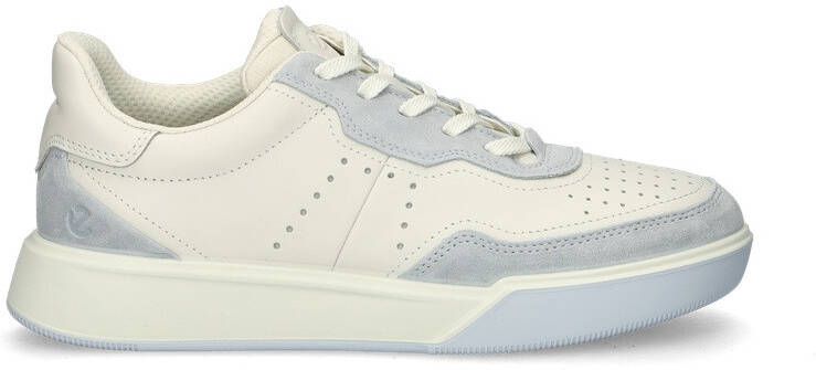 ECCO Street Court dames sneaker Wit blauw
