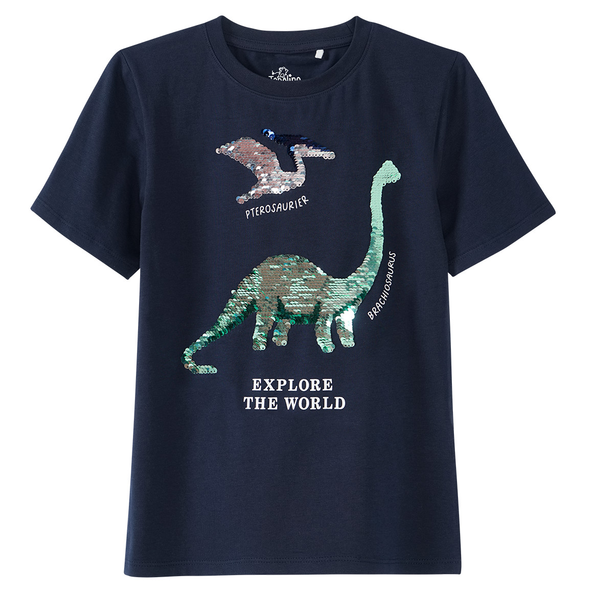 Topolino Jungen T-Shirt mit Wendepailletten dunkelblau