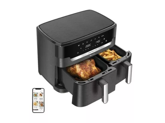 Friteuse à Air Chaud 11L Moulinex Easy Fry XXL - Sans Huile, 7 Programmes, Double Tiroir, Technologie Extra Crisp