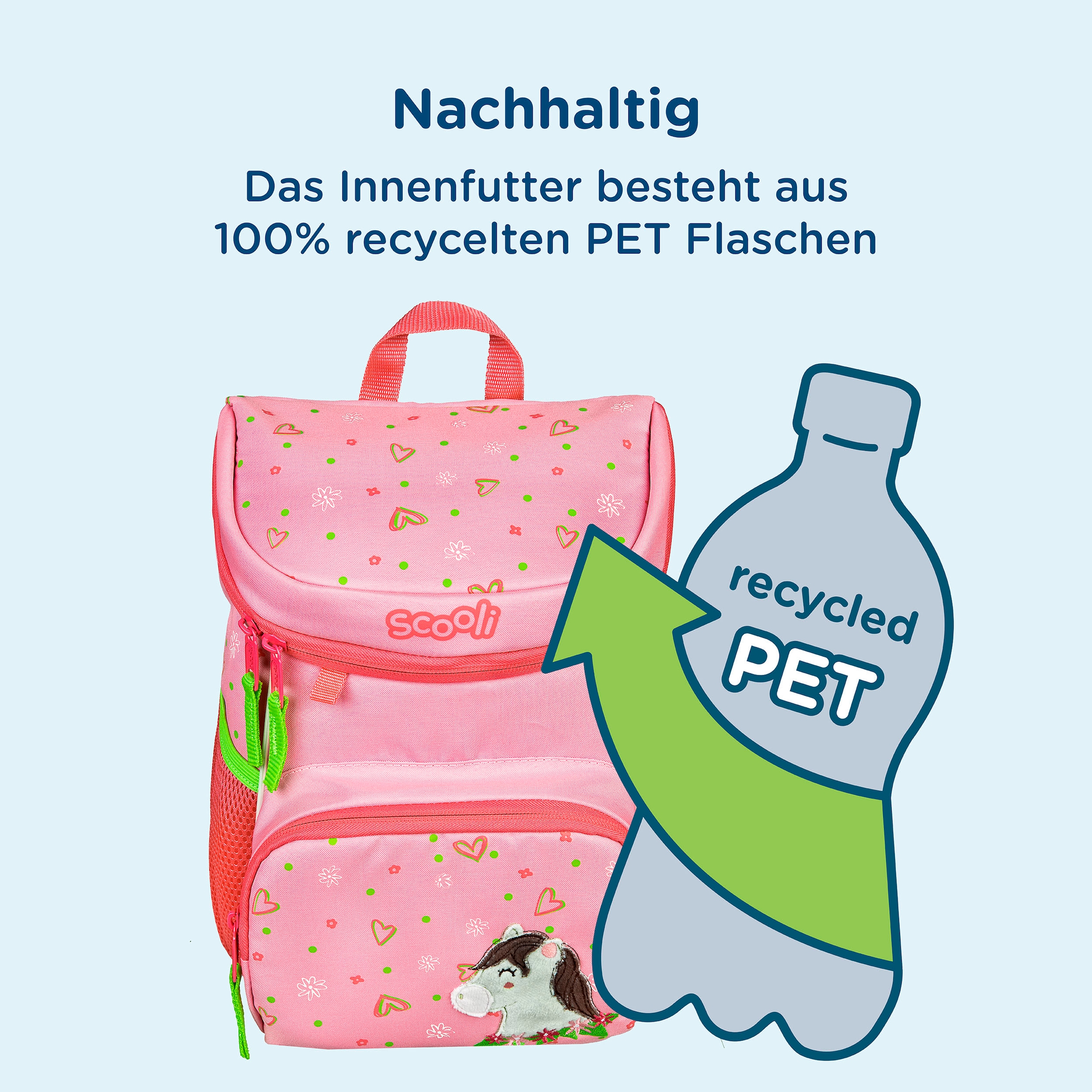 Scooli Kinderrucksack »Mini-Me, Polly Pony« Reflektoren