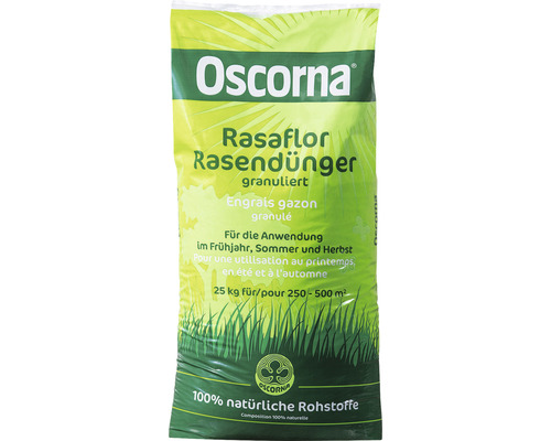 Oscorna Rasaflor organische gazonmeststof, 25 kg, 500 m², gegranuleerd