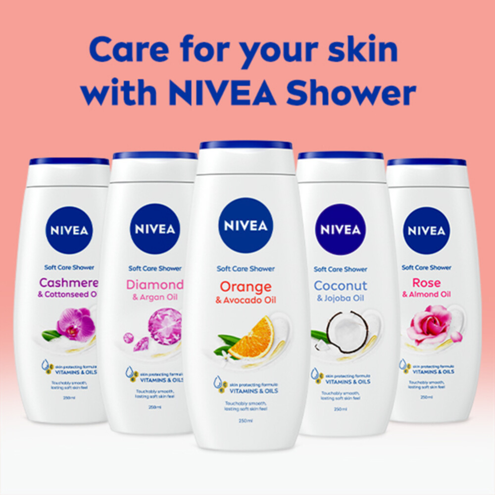 6x Nivea Douchecrème Orange en Avocado250 ml