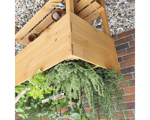 Verhoogd tuinbed op palen promadino incl. folie 100 x 50 x 80 cm honingbruin