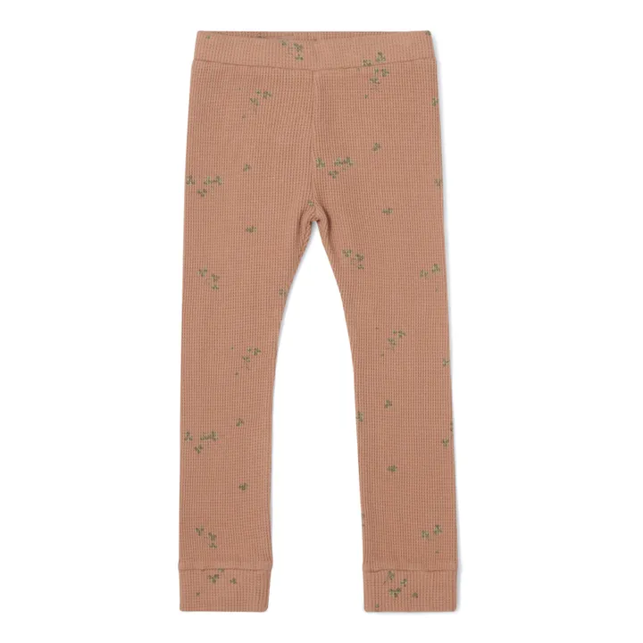 garbo&friends Legging Fleuri Gaufré | Terracotta