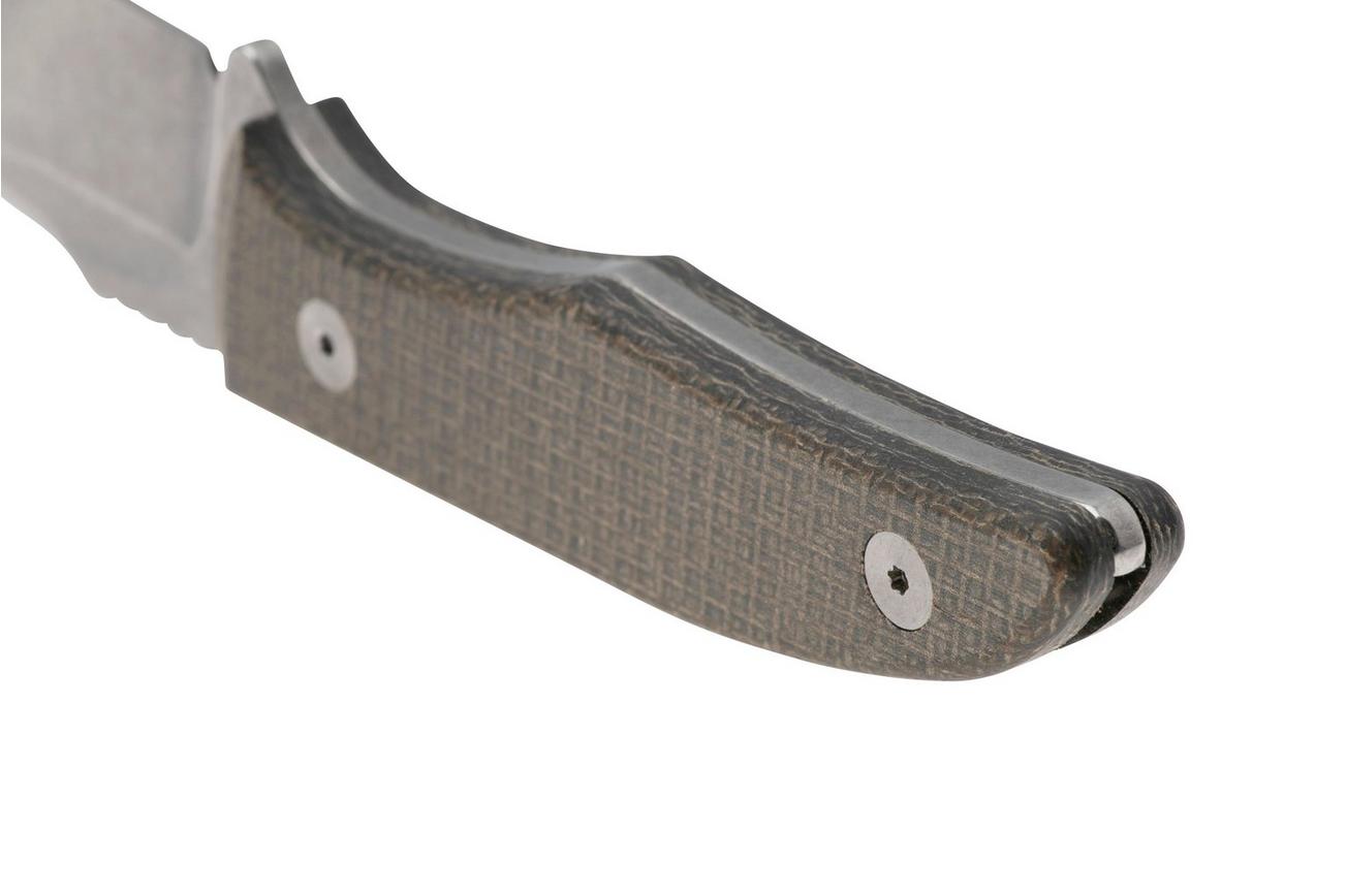 Case Hunter CT1, 76935 Stonewashed Nitro V Green Burlap Micarta, jachtmes
