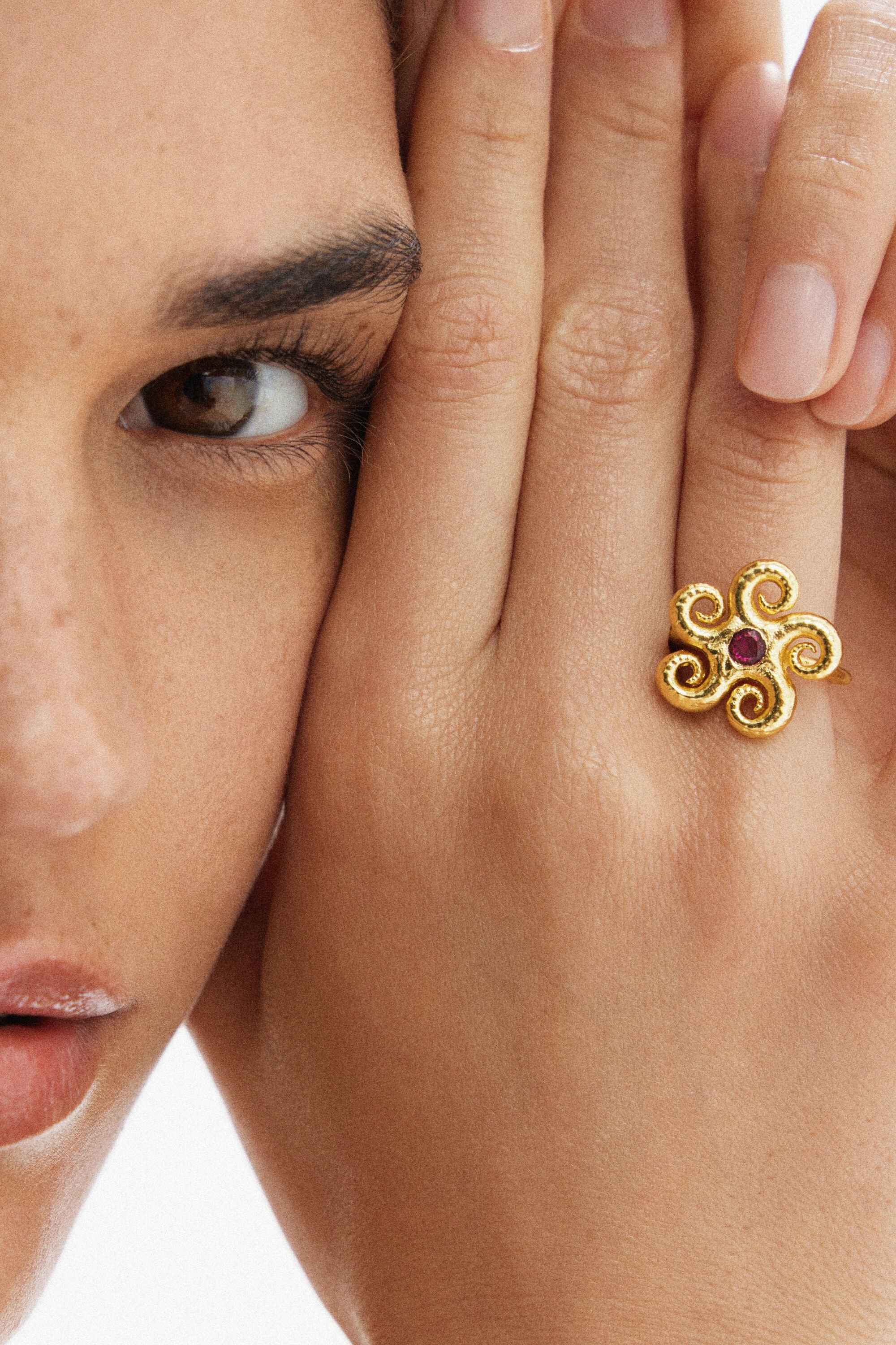 Bague étoile plaquée or Zalio