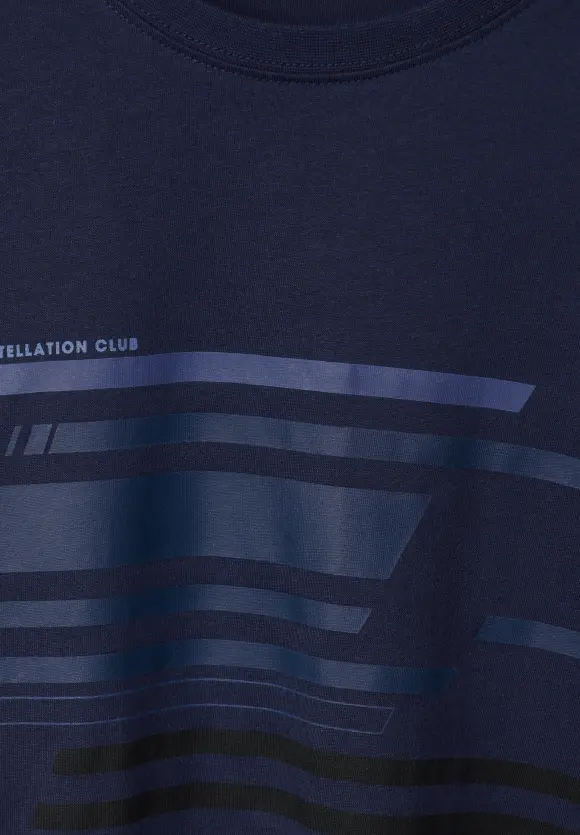 Shirt mit Brustprint - eclipse blue