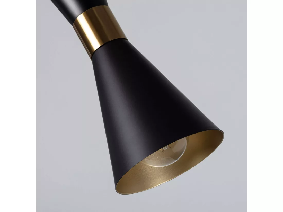 Plafonnier Métal Jigger 6 Spots Noir