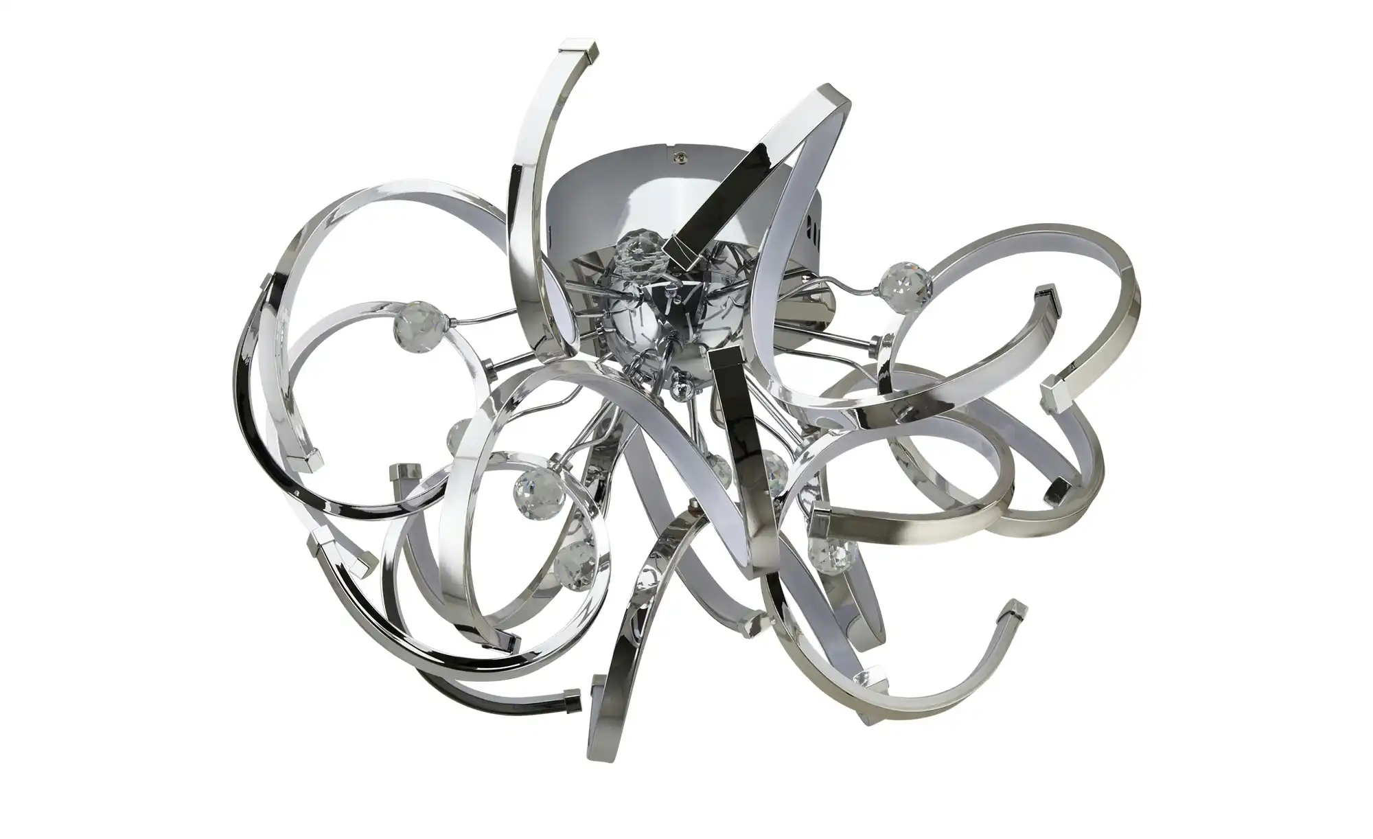 KHG LED-Deckenleuchte, Chrom mit Kristall