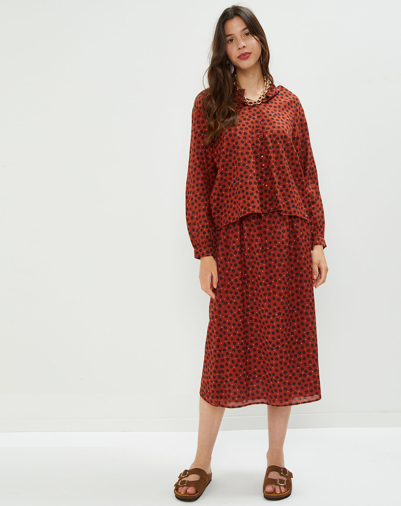 Harris Wilson Chemise Maia imprimée cerise