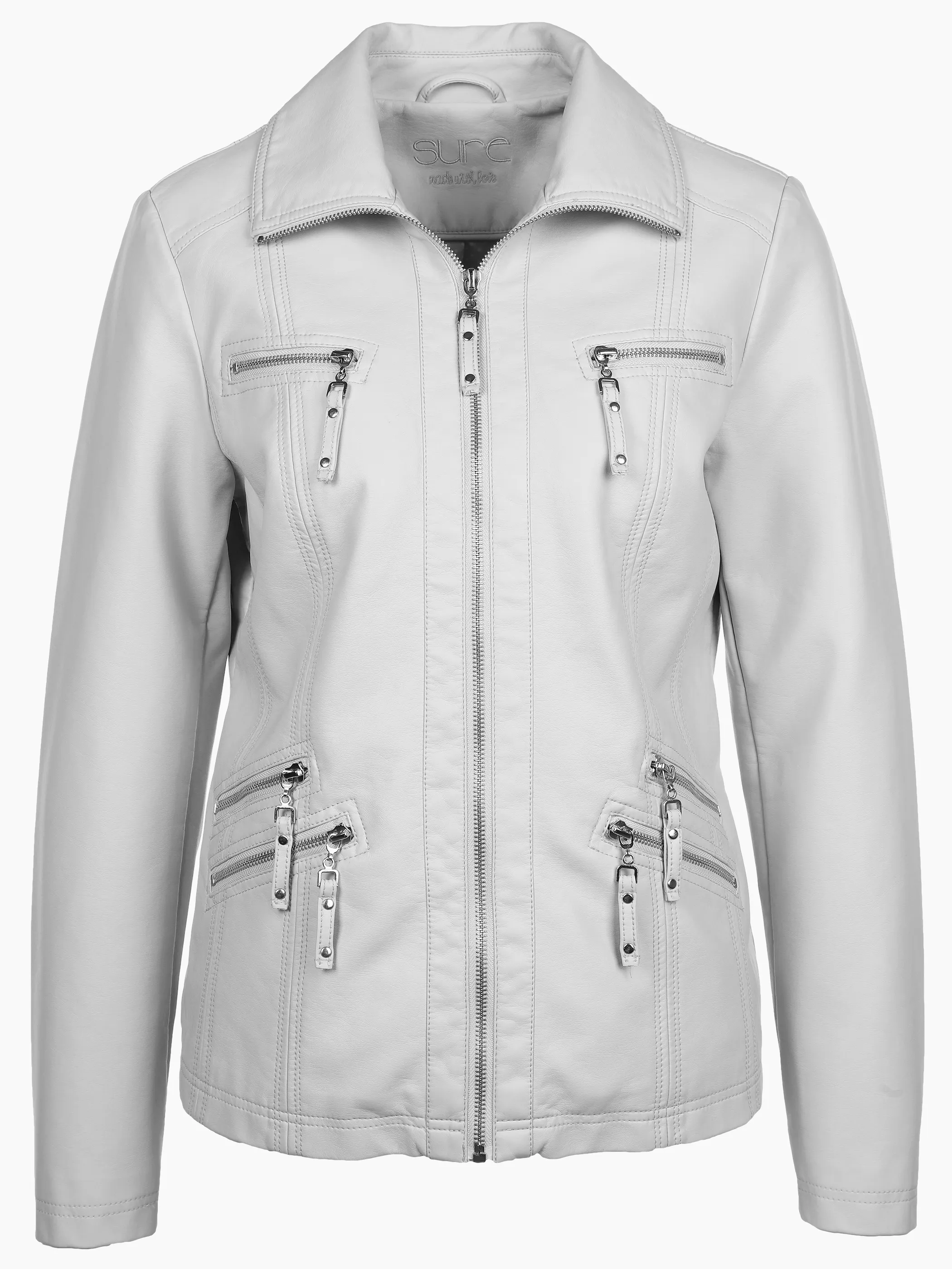 Damen Bikerjacke in Kunstleder