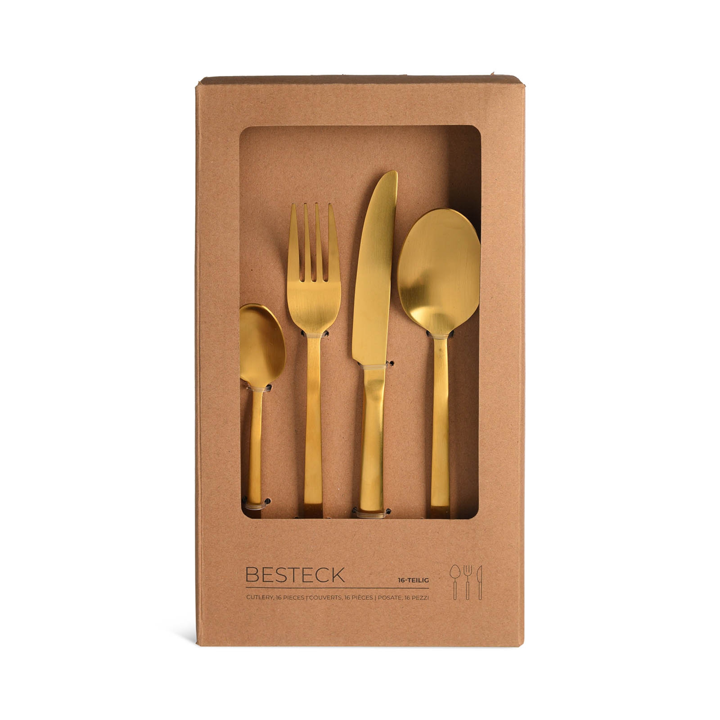 gold, 16-teilig