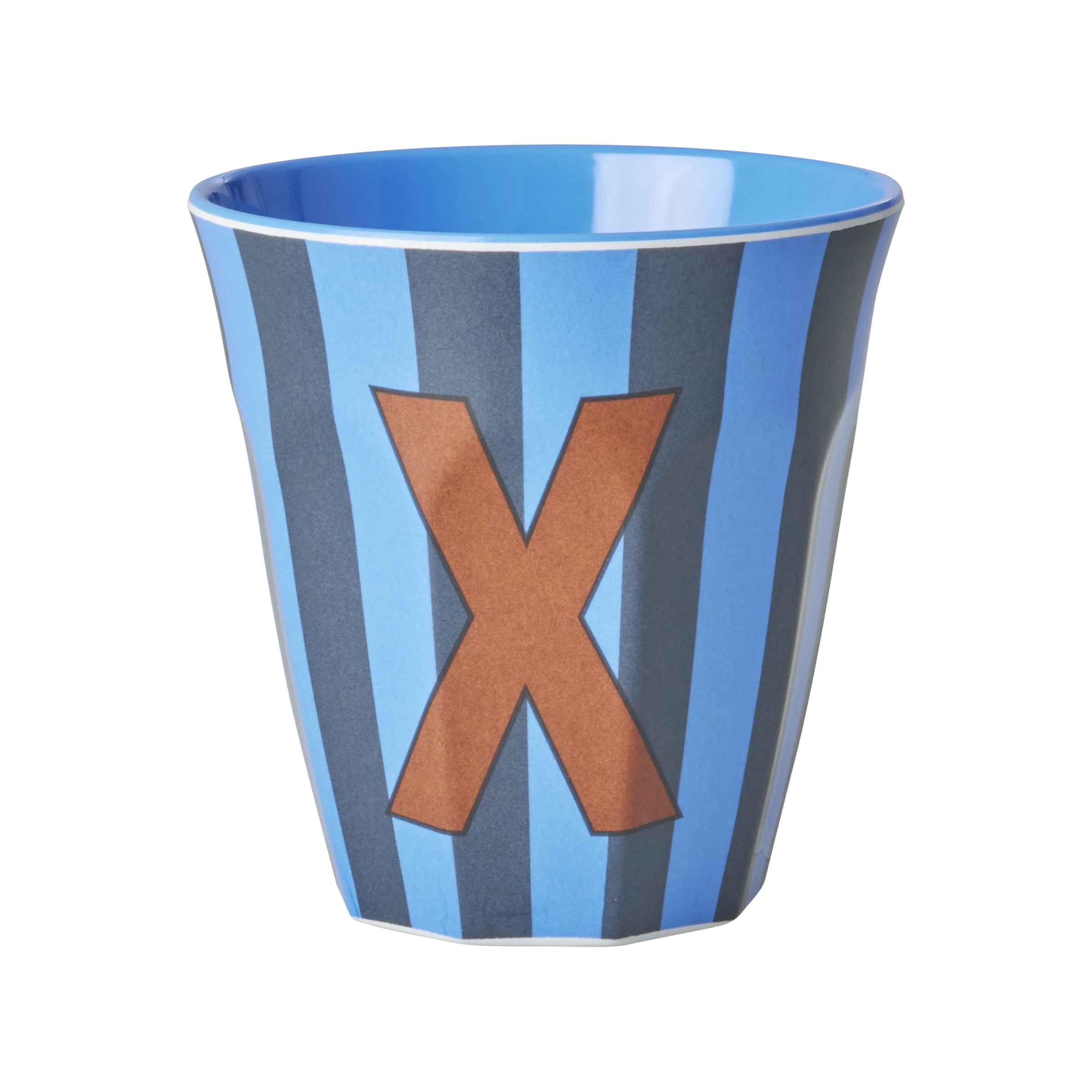 RICE  Melamine Alfabet kop, blå mix - 250 ml.