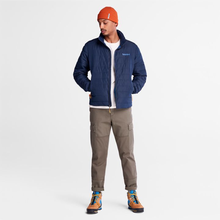 Jaqueta acolchoada Axis Peak masculina na cor azul marinho