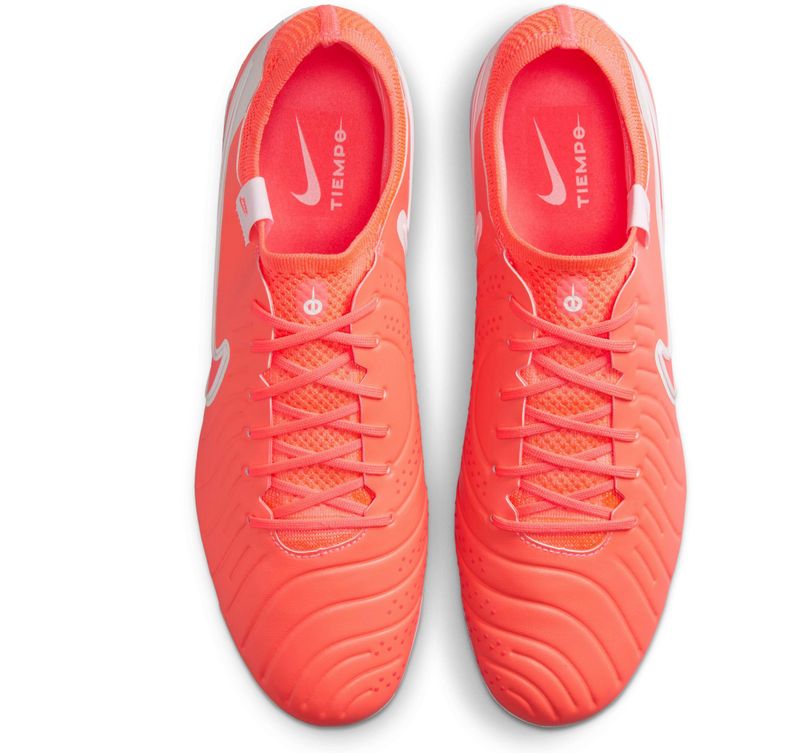Nike Heren Legend 10 Elite FG - Hot Lava Wit - Voetbalschoenen