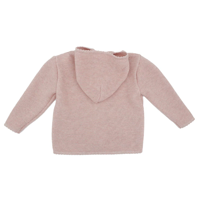 MAXIMO Strickjacke Margariten-Design, weich, warm, mit Knöpfen, mit Kapuze, Baumwolle