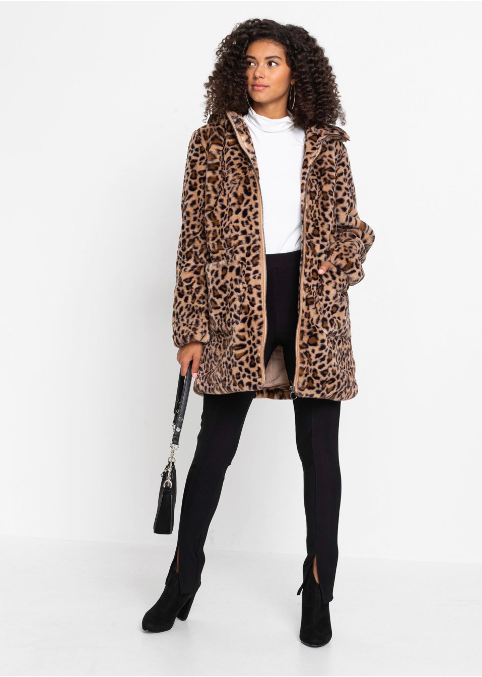 Veste en maille peluche