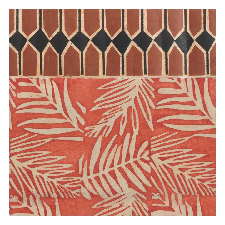Le Monde Sauvage Superfrise Vertebra Sienne - Set de 9 feuilles | Terracotta