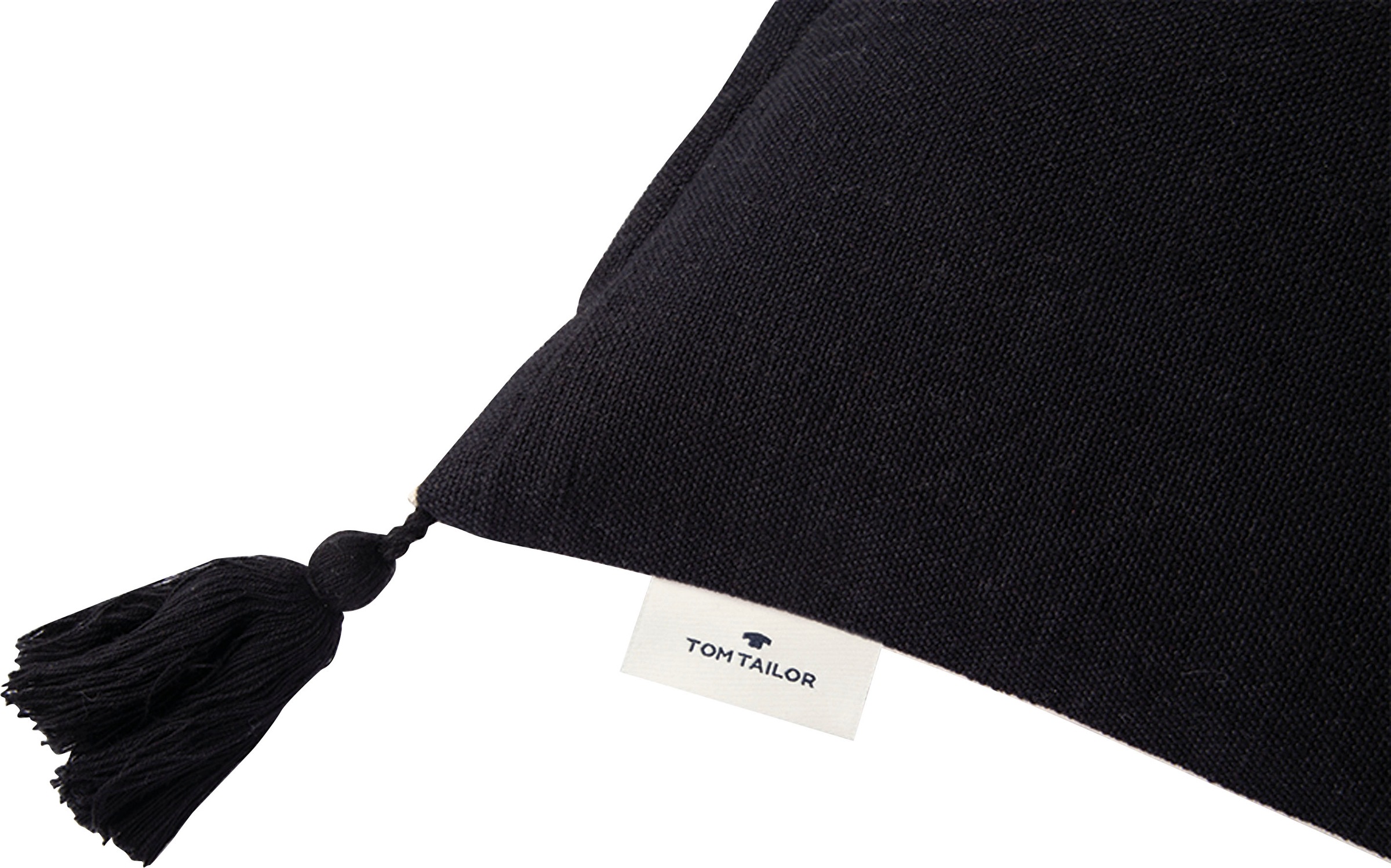 TOM TAILOR HOME Dekokissen »Knot Lines« mit trendigen Quasten, Kissenhülle ohne Füllung, 1 Stück