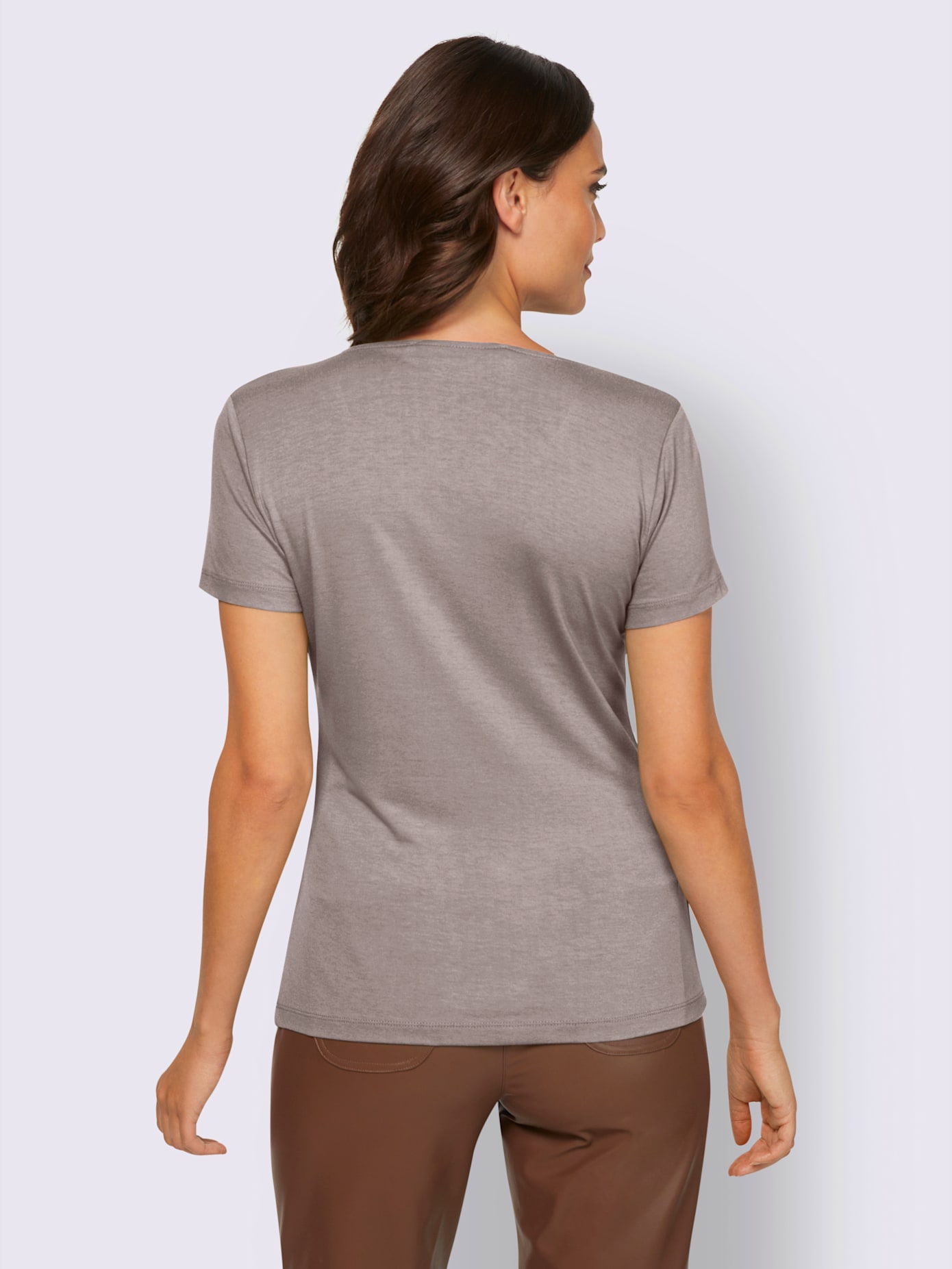 T-shirt à encolure ronde convient aux tenues professionnelles et de loisirs