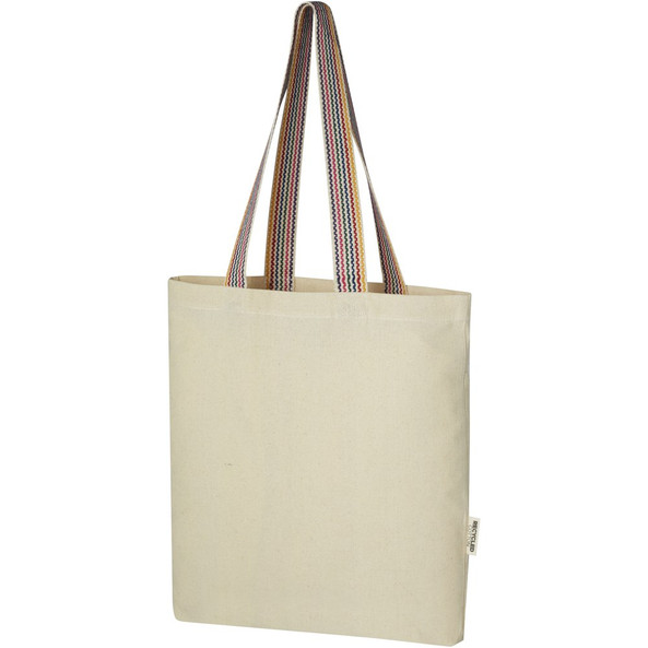 EgotierPro 120642 - Sac shopping Rainbow de 5 l en coton recyclé 180 g/m²