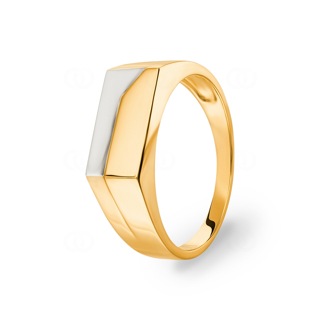 Herrenring 750/18 K Gelb- / Weissgold
