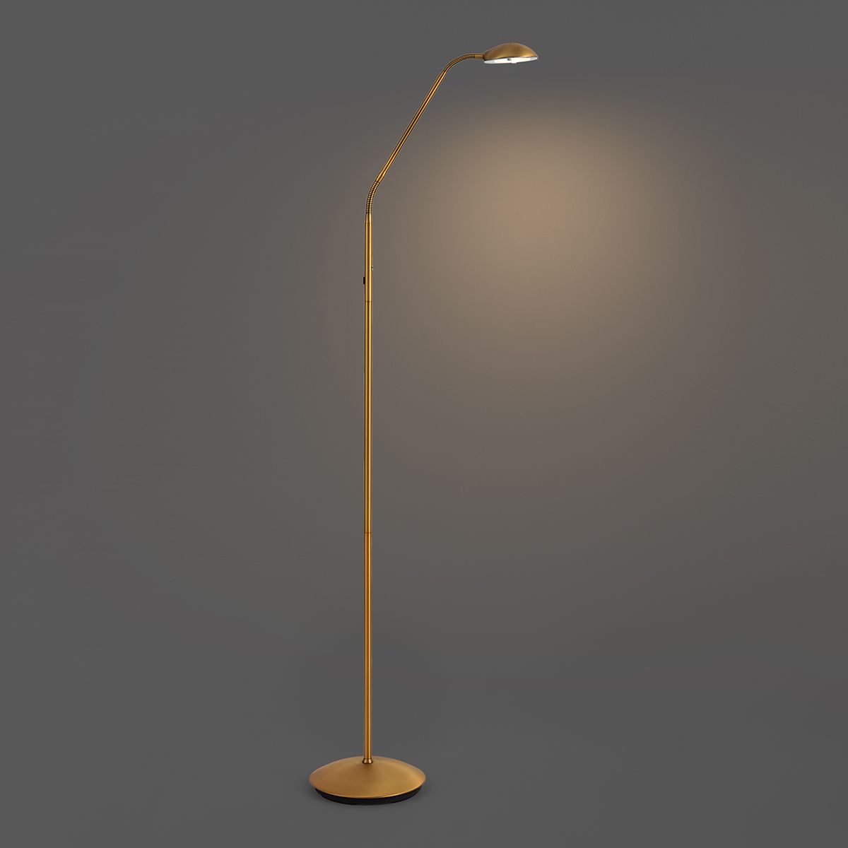 Moderne vloerlamp brons incl. LED 3-staps dimbaar oplaadbaar - Waldorf