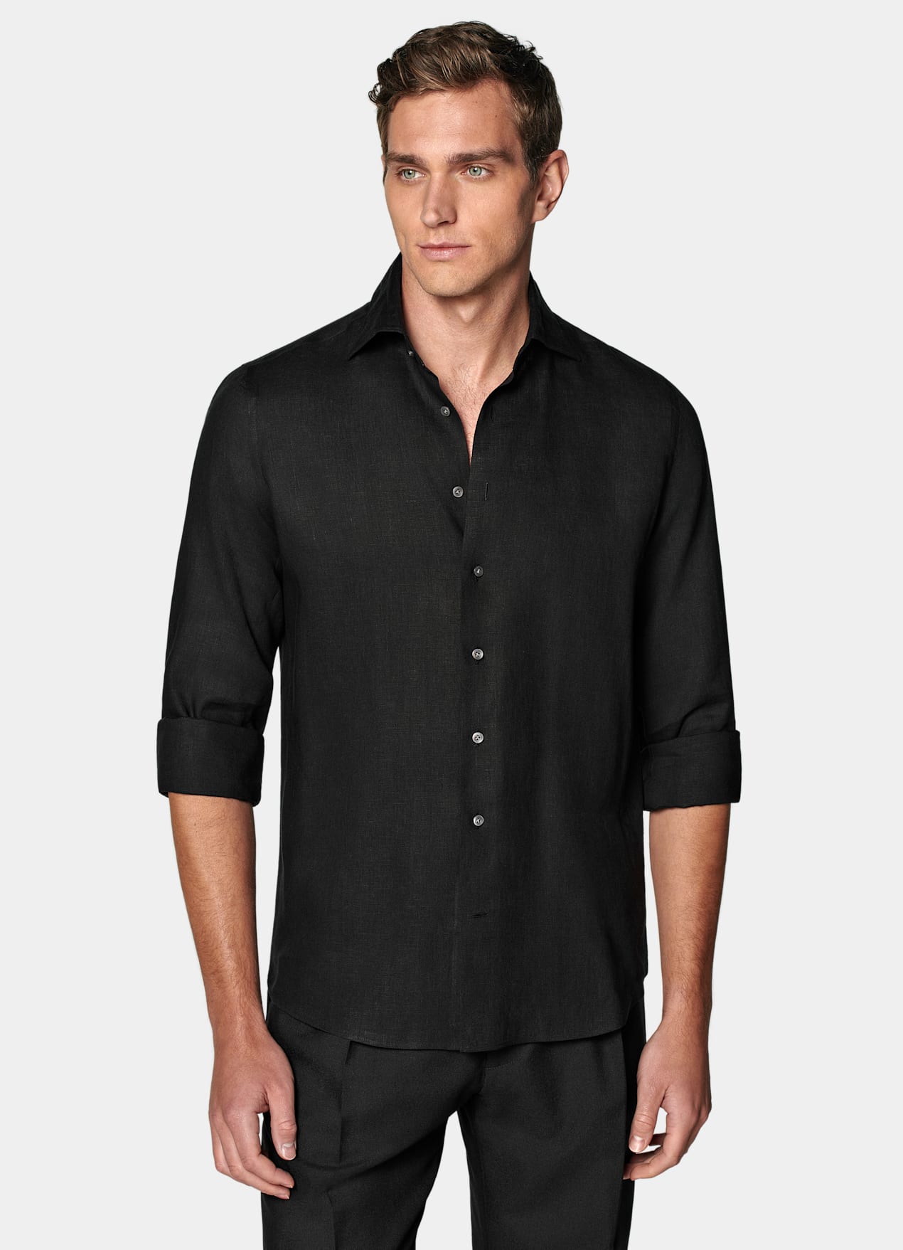 Chemise coupe Tailored noire