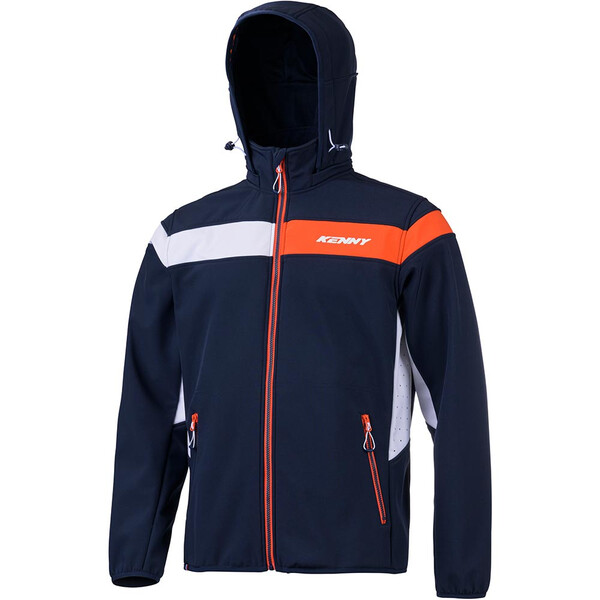 Kenny - Veste zippée Softshell Racing Navy / Orange / Blanc