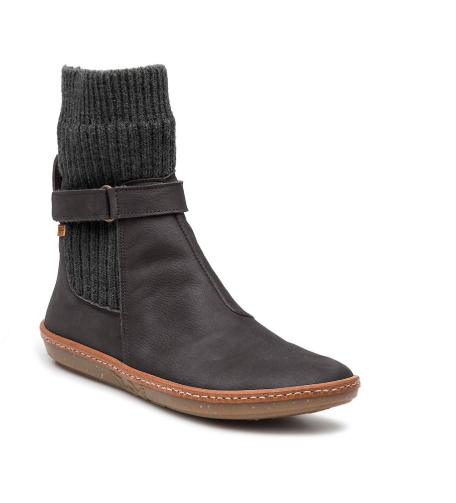 Botas de couro Naturalist N5318 pretas