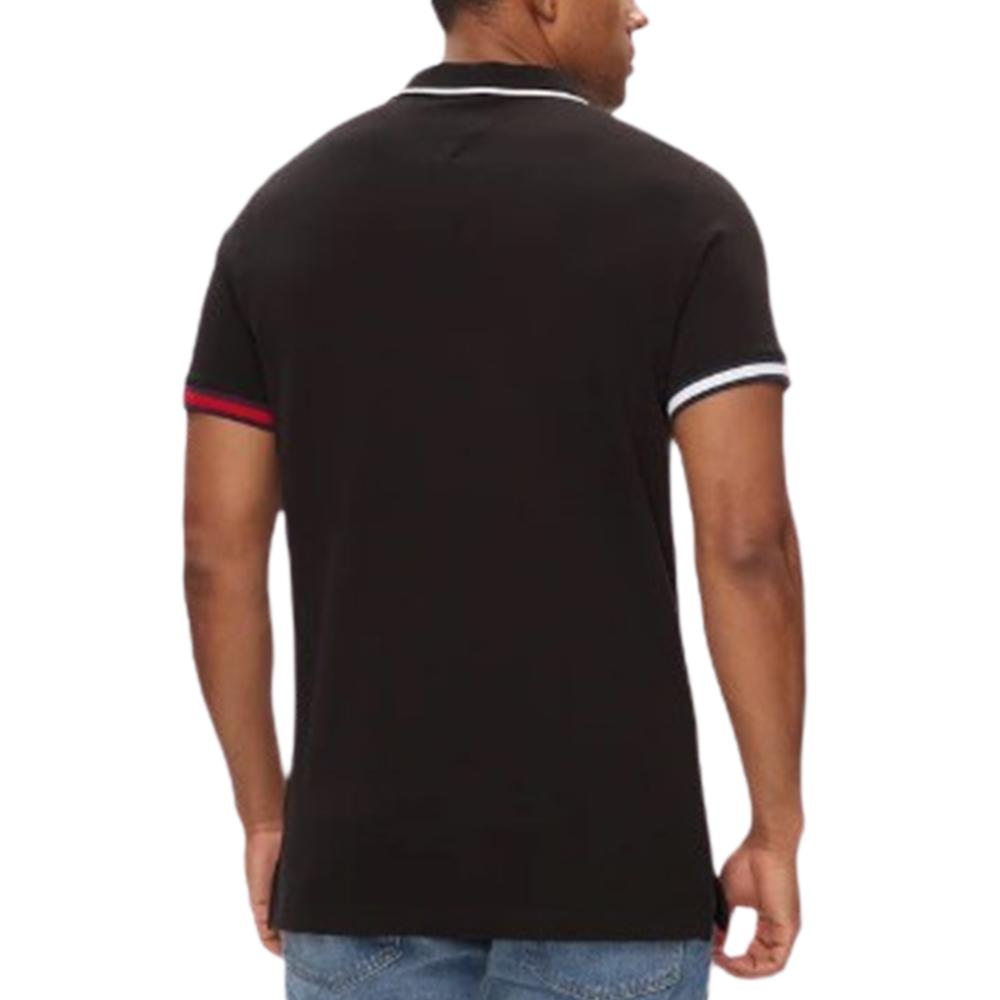 Tommy Hilfiger Polo Noir/Rouge Homme Tommy Hilfiger DM0DM12963