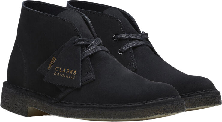 Clarks Originals Desert Boot. Black Sde, D, 4 Black suede