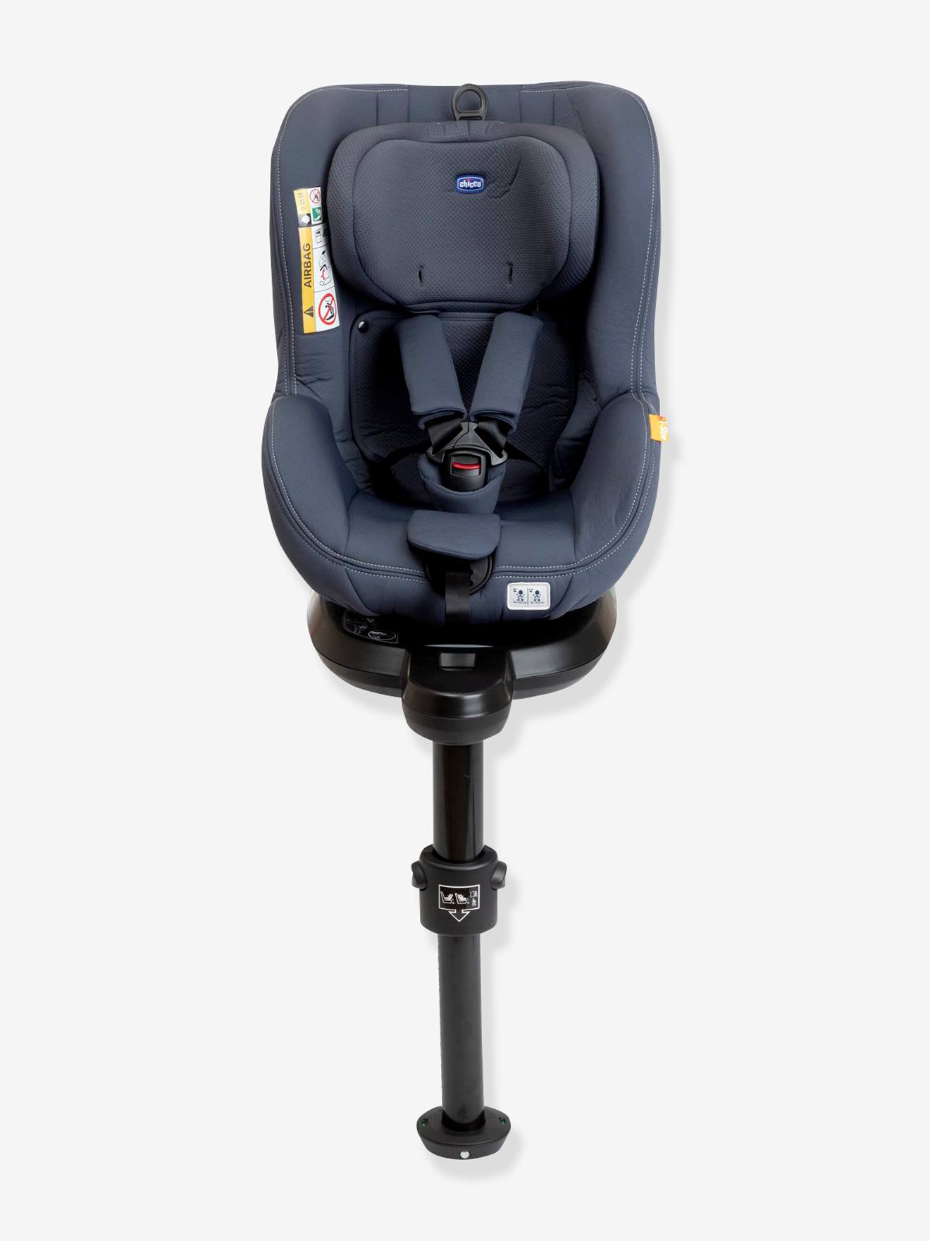 Cadeira auto giratória CHICCO Seat2Fit i-Size, 45 a 105 cm, equivalente ao grupo 0+/1, cinza
