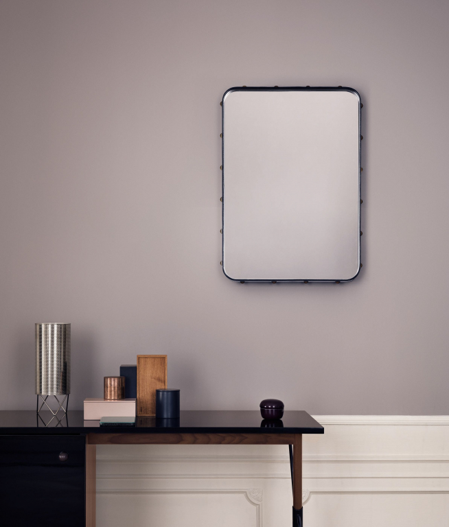 Gubi Adnet Rectangulaire spiegel M zwart